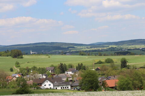 Panoramablick oberhalb von Berge