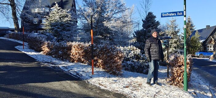 Foto de Klaus Scharfe a lo largo del recorrido