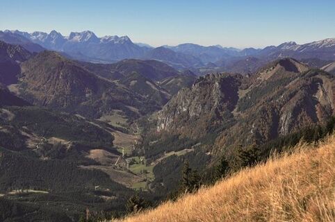 Maiereck Gipfelblick ins Laussatal mit Prielgruppe und Kampermauer