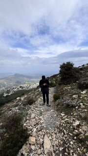 Photo de Giuseppe Deiana le long du parcours