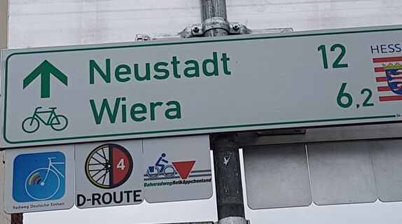 Beschilderung Radweg Neustadt
