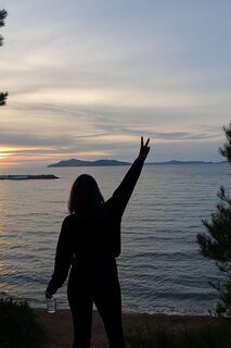 Photo de Manon Bernardi le long du parcours