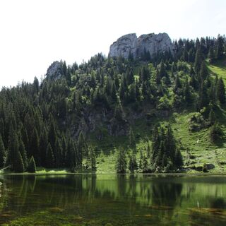 Bergtour Ettaler Manndl - Blick auf Solia See
