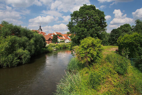 Blick von der Werrabrücke Gerstungen