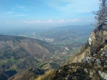 Blick vom Gipfelkreutz ins Ennstal