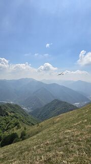 Photo de Andrea Inserra le long du parcours
