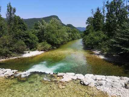 Photo de Christiane Tillian le long du parcours
