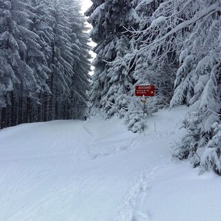 Abzweigung für Skitourengeher