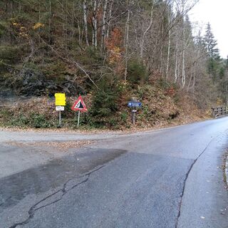 Güterweg Schwarzenbach gerade aus in Richtung Ottino (ehem. Jausenstation)