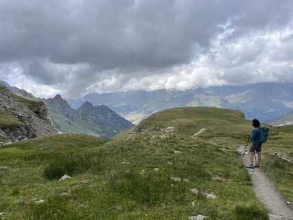 Photo de Valeria Grassi le long du parcours