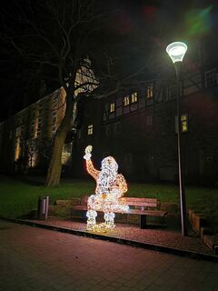 Lichterzauber Hann. Münden, Weihnachtsmann am Dielengraben