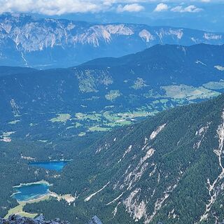 Die Seen von Fusine vom Weg aus gesehen