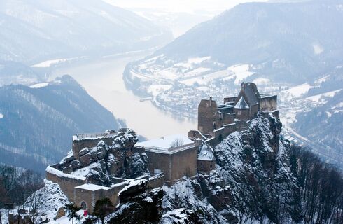 Ruine Aggstein im Winter