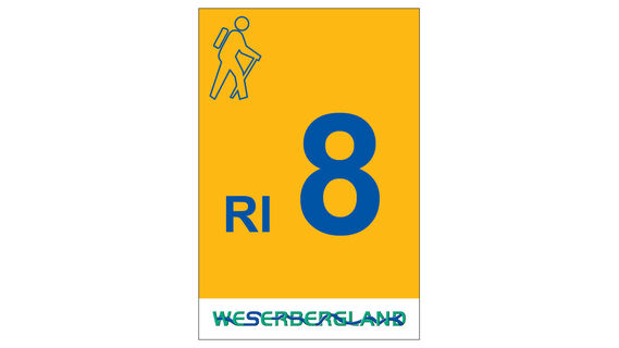 Markierung Wanderweg RI8 Rinteln
