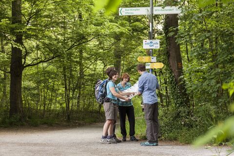 Wanderwegebeschilderung Bad Friedrichshall Wandern Rathay2015