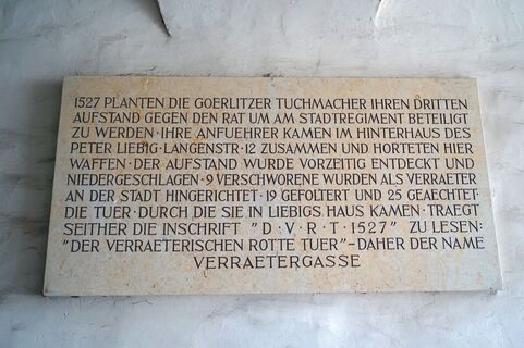 Tafel Verrätergasse, Görlitz
