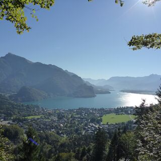 Blick auf St.Gilgen und den Schafberg im Hintergrund